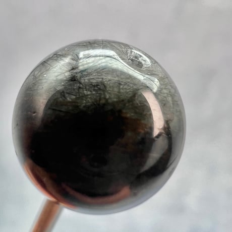 【ガネッシュヒマール産】アクチノライトイン天然ヒマラヤ水晶ビーズ⑩/Ganesh Himal Actinolite in Himalayan Quartz beads