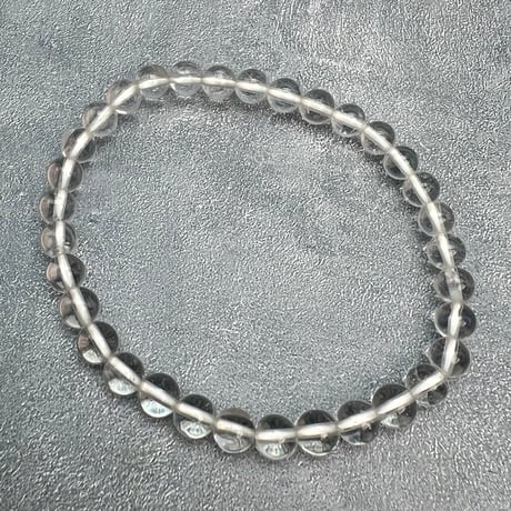 【ガネッシュヒマール産】天然ヒマラヤ水晶ブレスレット6mm内径18cm/Ganesh Himal Himalayan Quartz Bracelet