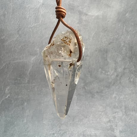 【ガネッシュヒマール産】天然ヒマラヤ水晶ペンダント⑥/GaneshHimal Natural Himalayan Quartz Pendant