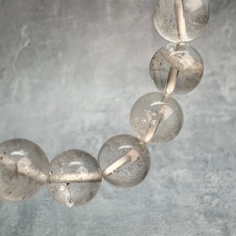 【ガネッシュヒマール産】天然ヒマラヤ水晶ブレスレット10mm内径16cm-B/Ganesh Himal Himalayan Quartz Bracelet