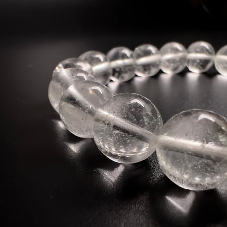 【アンナプルナ産】"手磨き加工"天然ヒマラヤ水晶ブレスレット②10mm内径16cm/Annapurna Himalayan Quartz  Bracelet