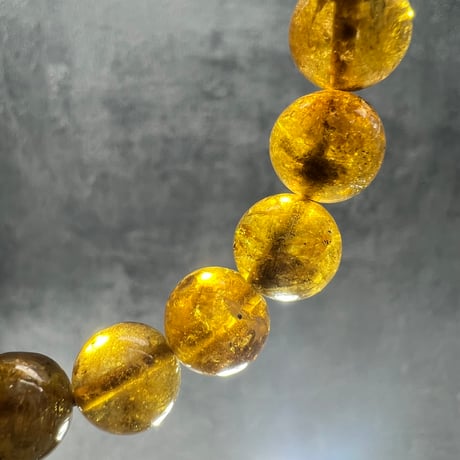 ネパール産🇳🇵ハニートルマリンブレスレット9mm内径16/Nepal Honey Tourmaline Bracelet