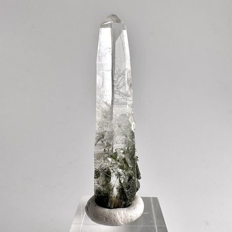 【ガネッシュヒマール産】クローライトイン天然ヒマラヤ水晶ミニポイント"D"/Ganesh Himal Chlorite in Himalayan Quartz Point