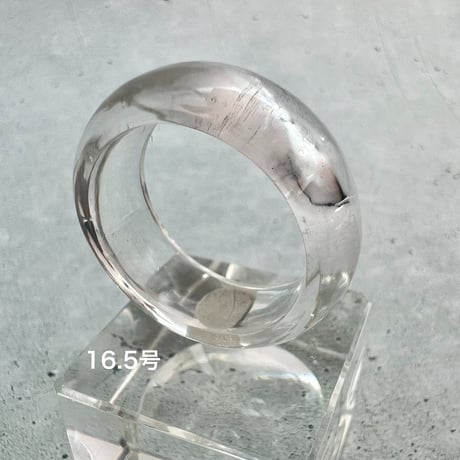【ガネッシュヒマール産】天然ヒマラヤ水晶プレーンリング8.5号〜18.5号/Ganesh Himal Himalayan Quartz Plain Ring
