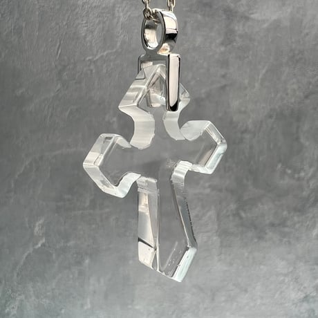 【ガネッシュヒマール産】天然ヒマラヤ水晶クロスペンダントトップ②/Ganesh Himal Himalayan Quartz Cross Pendant Top
