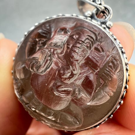 【ガウリシャンカール産】天然ヒマラヤスモーキークォーツ"ガネーシャ様"ペンダントトップ②/Gaurishankar Himalayan Smoky Quartz "Ganesha" pendant