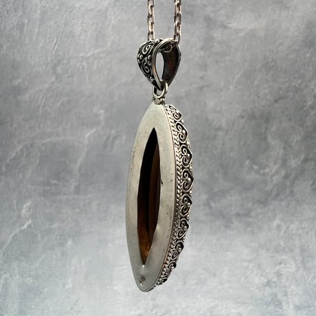 【ガウリシャンカール産】天然ヒマラヤスモーキークォーツ シルバー925ペンダントトップ/GauriShankar Smoky Quartz Silver925 Pendant Top