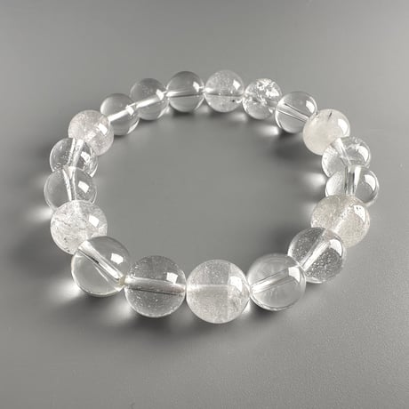 【カイラス産】"手磨き"天然ヒマラヤ水晶ブレスレット/Kailash Himalayan Quartz Bracelet