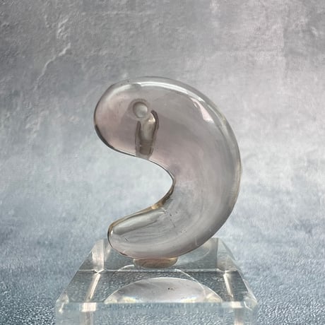 【ガウリシャンカール産】天然ヒマラヤスモーキークォーツ"手磨き加工"勾玉ビーズ③/Gaurishankar Himalayan Smoky Quartz Magatama Beads