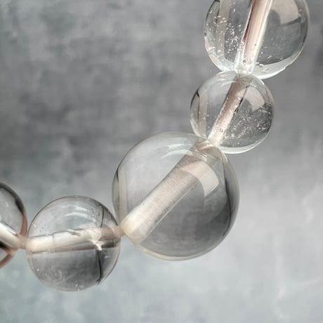 【ガネッシュヒマール産】"手磨き"天然ヒマラヤ水晶ブレスレット/Ganesh Himal Himalayan Quartz Bracelet