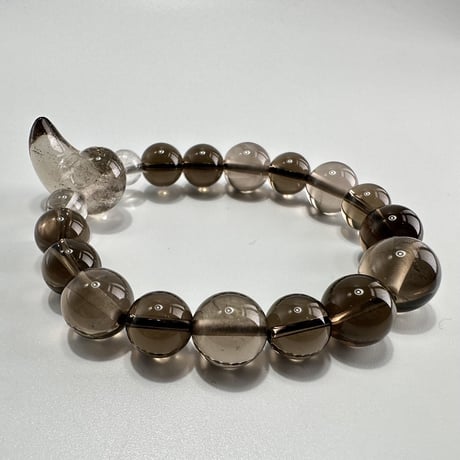 ガウリシャンカール産天然ヒマラヤスモーキークォーツ デザインブレスレット⑪ Gaurishankar SmokyQuartz Design Bracelet