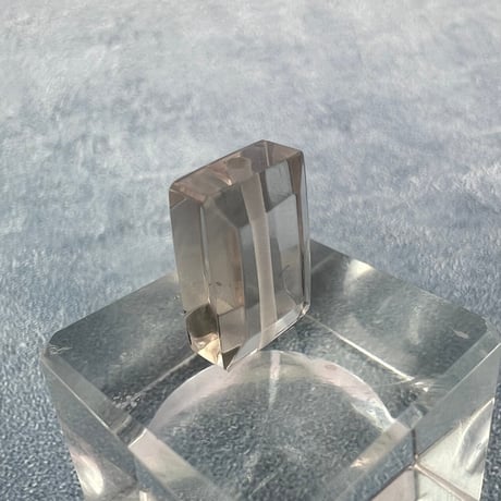 【ガウリシャンカール産】天然ヒマラヤスモーキークォーツ"手磨き加工"スクエアビーズ④/Gaurishankar Himalayan Smoky Quartz Square Beads