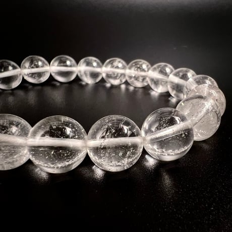 【アンナプルナ産】"手磨き加工"天然ヒマラヤ水晶ブレスレット④10mm内径17cm/Annapurna Himalayan Quartz  Bracelet