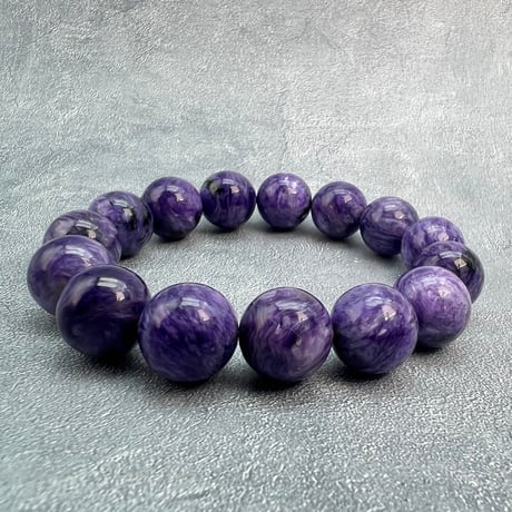 チャロアイトブレスレット14mm内径17cm/Charoite Bracelet