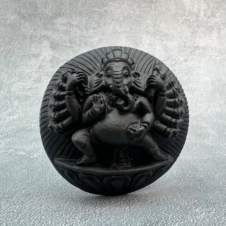 【Himalayan Saligram/Ammonite 】"Ganesha" Statue/ヒマラヤ サリグラム/アンモナイト "ガネーシャ"像