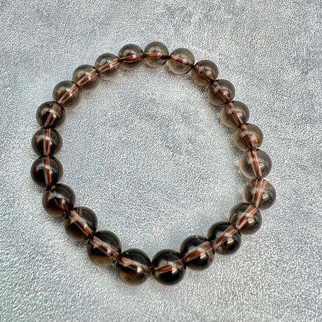 ハイクオリティ【ガウリシャンカール産】天然ヒマラヤスモーキークォーツブレスレット(8mm内径16cm)/Gaurishankar Himalayan Smoky Quartz Bracelet