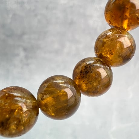 ネパール産🇳🇵ハニートルマリンブレスレット9mm内径16/Nepal Honey Tourmaline Bracelet