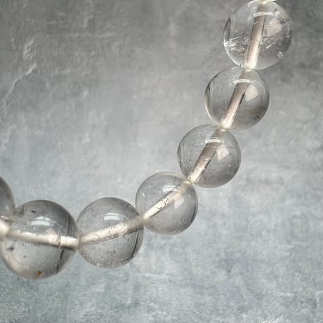 【ガネッシュヒマール産】天然ヒマラヤ水晶ブレスレット9.6~9.9mm内径17cm/Ganesh Himal Himalayan Quartz Bracelet