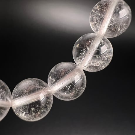 【アンナプルナ産】"手磨き加工"天然ヒマラヤ水晶ブレスレット8mm内径17cm/Annapurna Himalayan Quartz  Bracelet