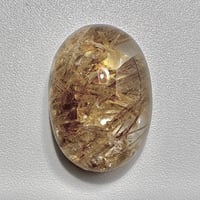 【ガネッシュヒマール産】アクチノライトイン天然ヒマラヤ水晶"手磨き加工"ルース③/Ganesh Himal Actinolite in Himalayan Quartz Loose