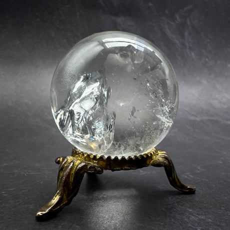 【ガネッシュヒマール産】ナチュラルレインボー天然ヒマラヤ水晶丸玉/Ganesh Himal Natural Rainbow In Himalayan Quartz Sphere