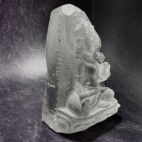 【ガネッシュヒマール産】天然ヒマラヤ水晶 "ホワイトターラ"仏像/Ganesh himal himalayan quartz White Tara