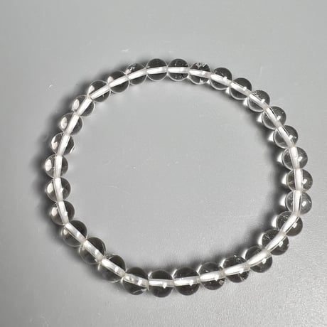【ハイクオリティー】ガネッシュヒマール産天然ヒマラヤ水晶ブレスレット6mm内径16cm/High Quality Ganesh Himal Himalayan Quartz Bracelet