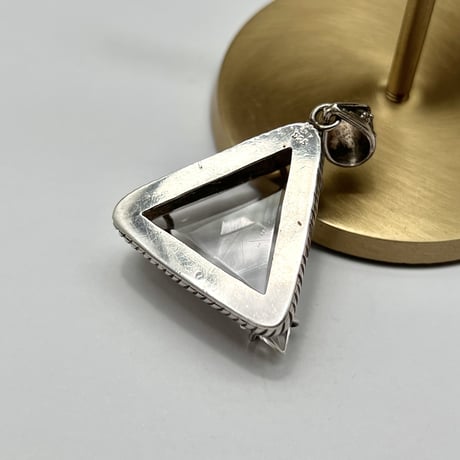 【ガネッシュヒマール産】天然ヒマラヤ水晶六芒星トライアングルS/Vペンダントトップ ハンドメイド
