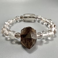 【ガウリシャンカール産】天然ヒマラヤスモーキークォーツ デザインブレスレット/Gaurishankar SmokyQuartz Design Bracelet