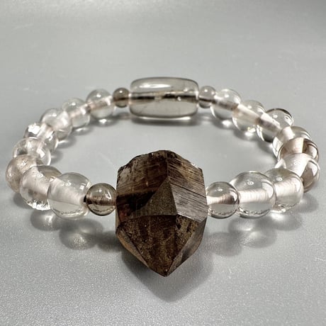 ガウリシャンカール産天然ヒマラヤスモーキークォーツ デザインブレスレット1️⃣ Gaurishankar SmokyQuartz Design Bracelet