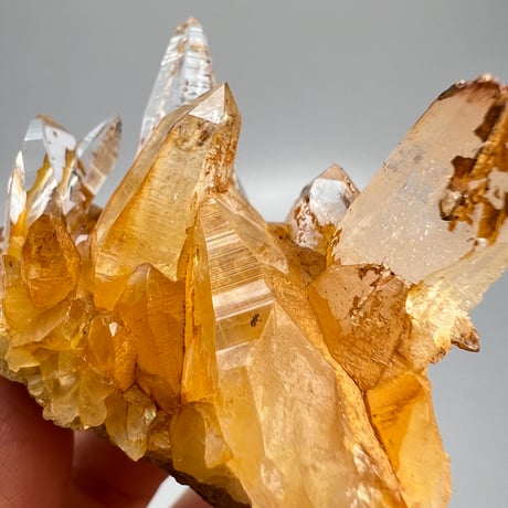 【ガネッシュヒマール産】リモナイトイン天然ヒマラヤ水晶クラスター/Ganesh Himal Limonite in Himalayan Quartz Cluster