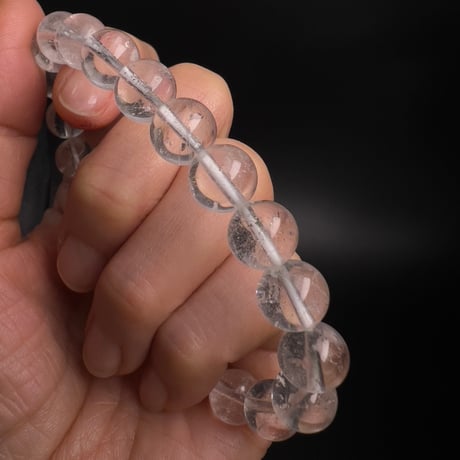 【アンナプルナ産】"手磨き加工"天然ヒマラヤ水晶ブレスレット︎①10mm内径18cm/ Annapurna Himalayan Quartz Bracelet