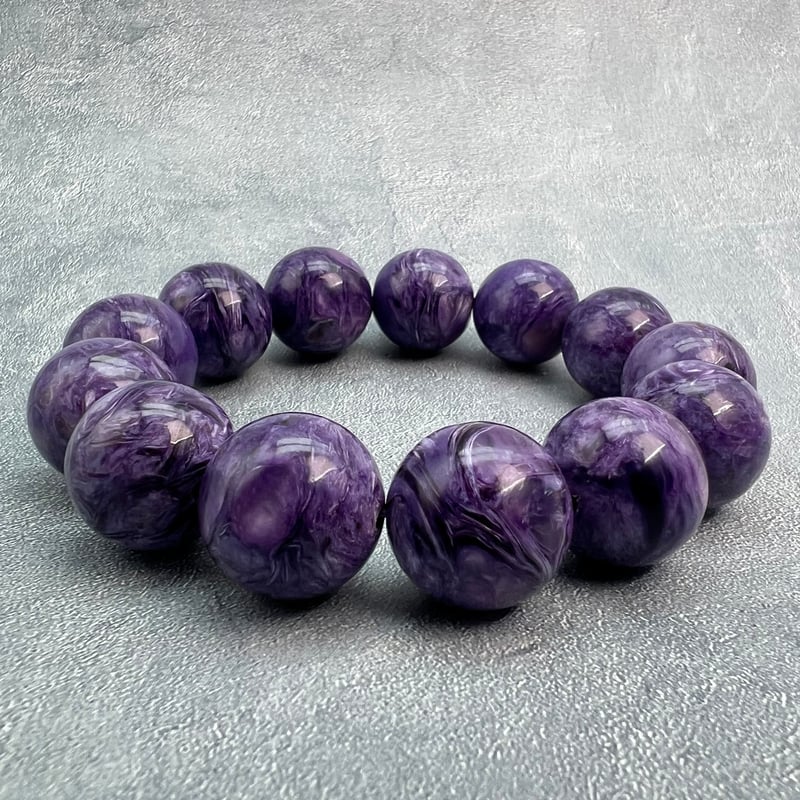 チャロアイトブレスレット18mm内径18cm/Charoite Bracelet | RUNTA