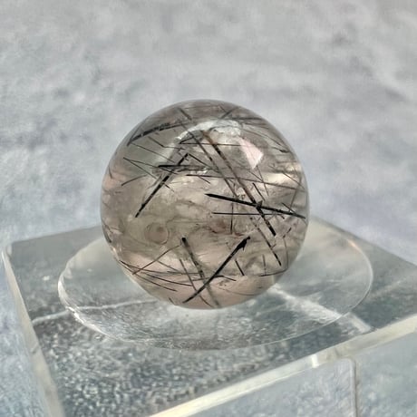 【ガネッシュヒマール産】アクチノライトイン天然ヒマラヤ水晶ビーズ⑥/Ganesh Himal Actinolite in Himalayan Quartz beads