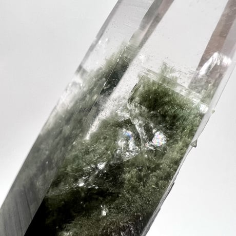 【ガネッシュヒマール産】クローライトイン天然ヒマラヤ水晶ナチュラルポイント⑦ Ganesh Himal Chlorite in Himalayan Quartz Natural Point