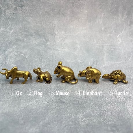 真鍮製ミニ置物B【縁起物】/Brass Mini Statue "Good luck charm