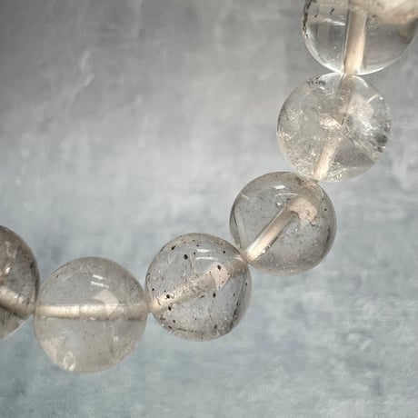 【ガネッシュヒマール産】天然ヒマラヤ水晶ブレスレット10mm内径16cm-B/Ganesh Himal Himalayan Quartz Bracelet