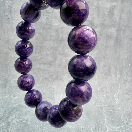 チャロアイトブレスレット14mm内径17cm/Charoite Bracelet