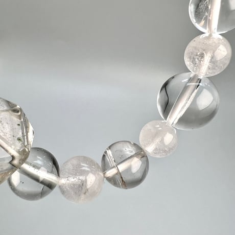 【カイラス産】"手磨き"天然ヒマラヤ水晶デザインブレスレット/Kailash Himalayan Quartz Design Bracelet