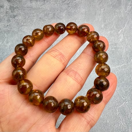 ネパール産🇳🇵ハニートルマリンブレスレット9mm内径16/Nepal Honey Tourmaline Bracelet