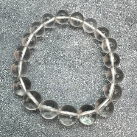 【カイラス産】"手磨き加工"天然ヒマラヤ水晶ブレスレット10mm内径16/Kailash Himalayan Quartz Bracelet