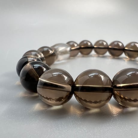 【ガウリシャンカール産】天然ヒマラヤスモーキークォーツ デザインブレスレット/Gaurishankar SmokyQuartz Design Bracelet