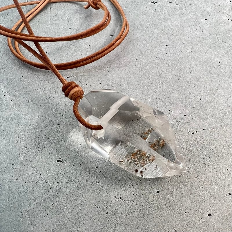 ガネッシュヒマール産】天然ヒマラヤ水晶ペンダント(ポリッシュ