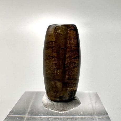 ネパール産ドラバイトトルマリン"手磨き加工"樽型ビーズ/Nepal Dravite Tourmaline Barrel Shaped Beads