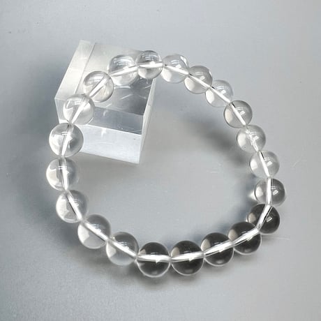 【ハイクオリティー】ガネッシュヒマール産天然ヒマラヤ水晶ブレスレット10mm内径18cm/High Quality Ganesh Himal Himalayan Quartz Bracelet