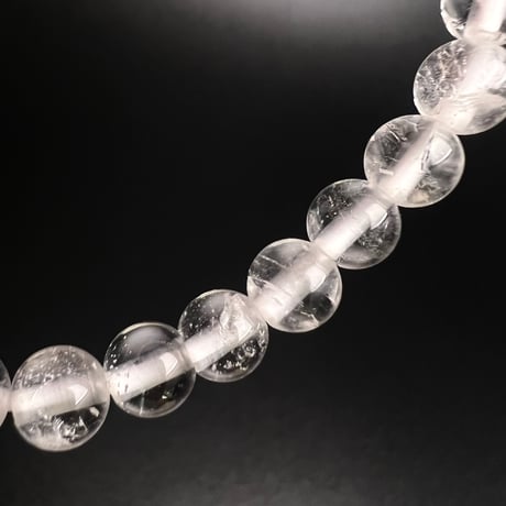 【アンナプルナ産】"手磨き加工"天然ヒマラヤ水晶ブレスレット6mm内径16cm/Annapurna Himalayan Quartz  Bracelet