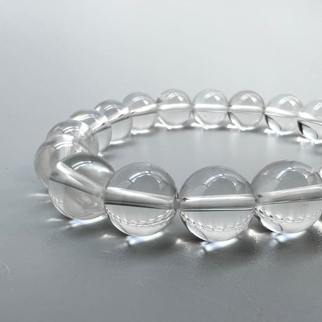 【ハイクオリティー】ガネッシュヒマール産天然ヒマラヤ水晶ブレスレット10mm内径16cm/High Quality Ganesh Himal Himalayan Quartz Bracelet
