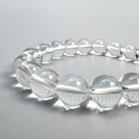 【ハイクオリティー】ガネッシュヒマール産天然ヒマラヤ水晶ブレスレット10mm内径17cm/High Quality Ganesh Himal Himalayan Quartz Bracelet