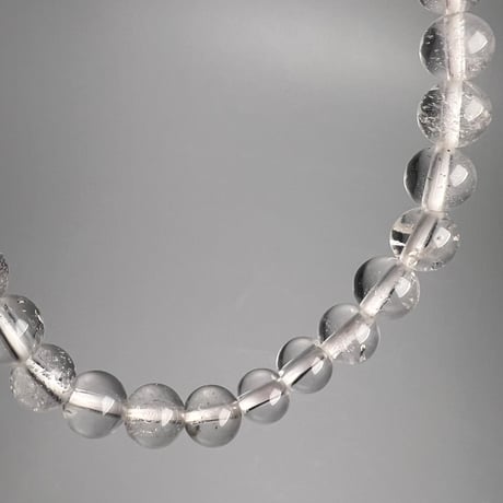 【カイラス産】"手磨き加工"天然ヒマラヤ水晶ブレスレット(5~7mm内径16cm)/Kailash Himalayan Quartz Bracelet