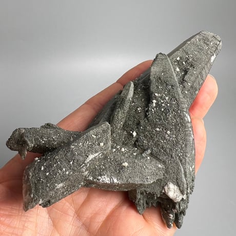 大特価【ガネッシュヒマール産】クローライトイン天然ヒマラヤ水晶/Ganesh Himal Chlorite in Himalayan Quartz